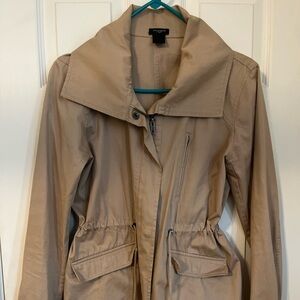 Ann Taylor women's utility jacket in a tan color.